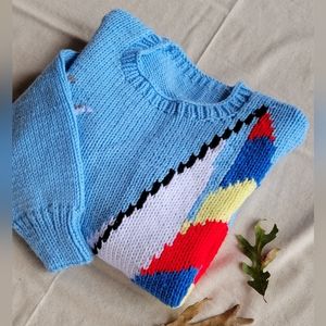 Knit Sailboat Sweater